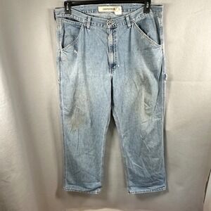 Gap Carpenter Jean Men 40x30 Blue Denim Industrial Standard Workwear Relaxed VTG